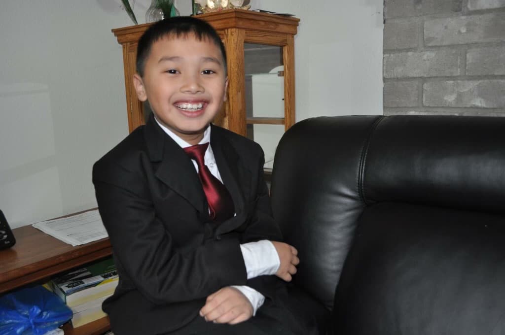 Timothy as a child